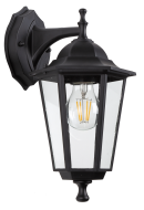Уличный настенный светильник ЭРА Веледа GBW-104-1-BL-0360 230В Е27 IP54 чёрный вниз Б0071477