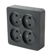 Розетка 4-местная б/з Stekker София 49508 MST10-14S-05 Розетка 4-местная б/з Stekker София 49508 MST10-14S-05
