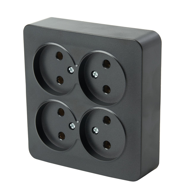 Розетка 4-местная б/з Stekker София 49508 MST10-14S-05 Розетка 4-местная б/з Stekker София 49508 MST10-14S-05