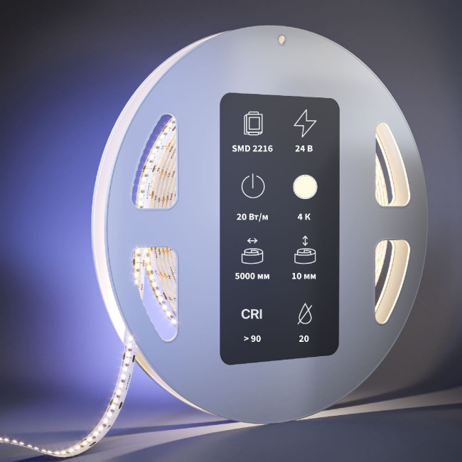 Светодиодная лента Maytoni Led Strip 24В 2216 20Вт/м 4000К 5м IP20 201064 Светодиодная лента Maytoni Led Strip 24В 2216 20Вт/м 4000К 5м IP20 201064