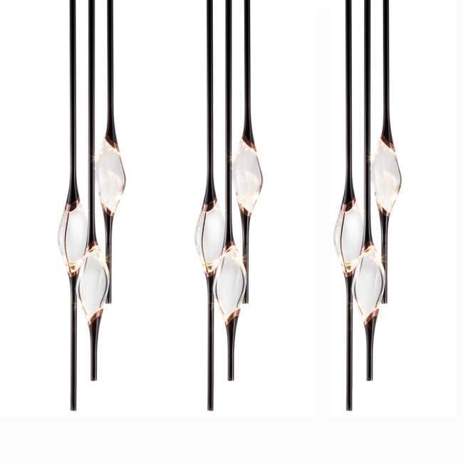 Подвесной светильник Pezzo 9 pearl black Подвесной светильник Pezzo 9 pearl black