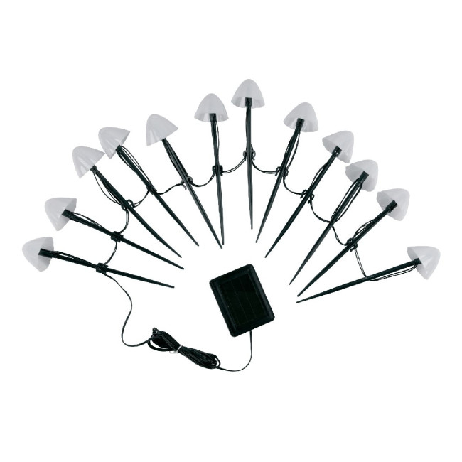 Садовый светильник на солнечной батарее Uniel USL-S-830/PM020 MULTICOLOR MUSHROOMS SET12 UL-00011676