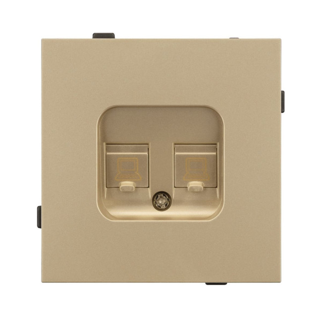 Механизм компьютерной розетки двойной SCT-TENDO-MPC2-SFPL-GD (RJ-45, CAT6) 054596 Механизм компьютерной розетки двойной SCT-TENDO-MPC2-SFPL-GD (RJ-45, CAT6) 054596