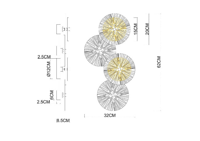 Настенный светильник Arte Lamp Ajour A1258AP-4PB Настенный светильник Arte Lamp Ajour A1258AP-4PB