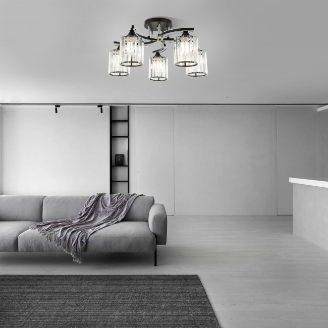 Потолочная люстра Arte Milano Amalfi 327103/5 BK+CR Потолочная люстра Arte Milano Amalfi 327103/5 BK+CR