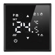 Терморегулятор Wi-Fi (механизм) Stekker Эмили RSW00-5119-05 250В 3500Вт черный уголь, soft touch 50377