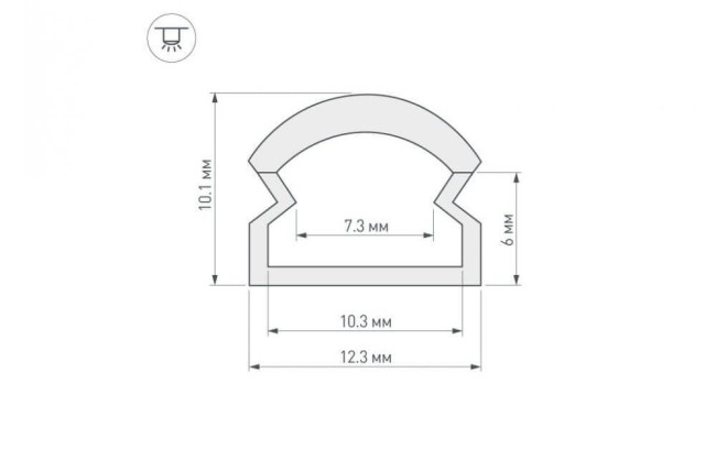 Профиль Arlight WPH-LINE-1210R-2000 OPAL 023303 Профиль Arlight WPH-LINE-1210R-2000 OPAL 023303