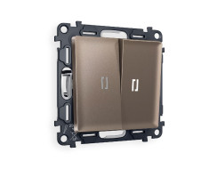 Комплект механизма 2-кл выключателя с подсветкой Ambrella Volt Alfa MA634015