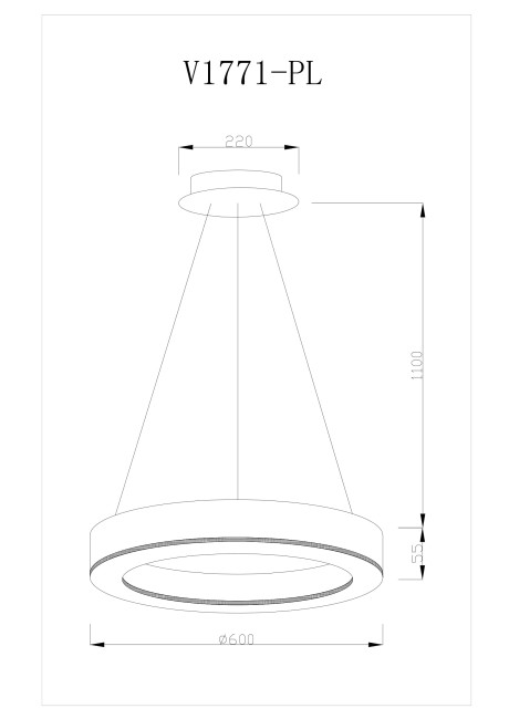 Подвесная светодиодная люстра Moderli Viso V1771-PL Подвесная светодиодная люстра Moderli Viso V1771-PL