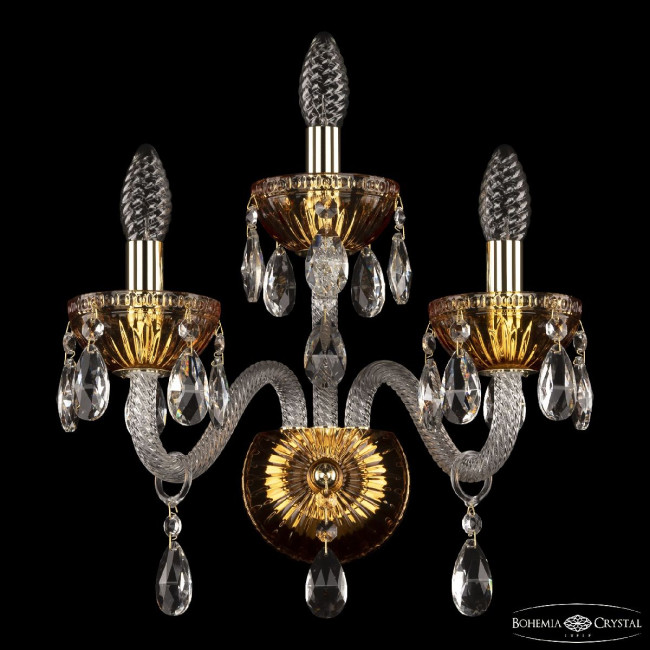 Бра Bohemia Ivele Crystal 5417B/2+1/165 G Amber/M-1G Бра Bohemia Ivele Crystal 5417B/2+1/165 G Amber/M-1G