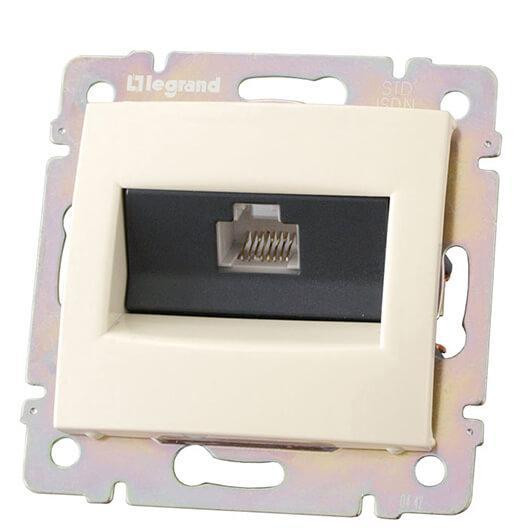 Розетка компьютерная RJ45 Legrand Valena 5e кат UTP с захватами слоновая кость 774130 Розетка компьютерная RJ45 Legrand Valena 5e кат UTP с захватами слоновая кость 774130