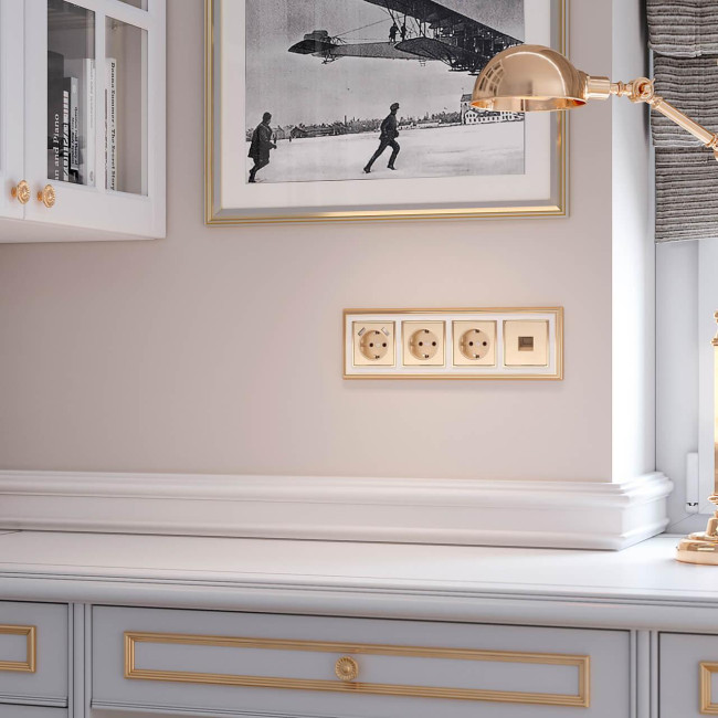 Розетка Ethernet RJ-45 Werkel шампань рифленый W1181010 4690389160608 Розетка Ethernet RJ-45 Werkel шампань рифленый W1181010 4690389160608