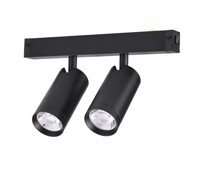 Трековый однофазный светильник AM Group AM528 BK-220V-2X10W SMART Трековый однофазный светильник AM Group AM528 BK-220V-2X10W SMART