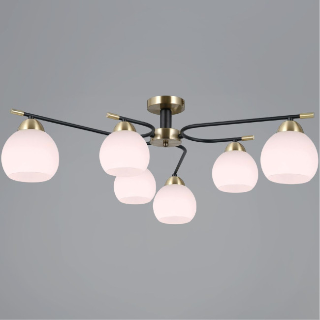 Потолочная люстра Illumico IL0638-6CSQ-24 AB BK LIBRA Потолочная люстра Illumico IL0638-6CSQ-24 AB BK LIBRA