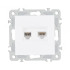 Розетка телефонная RJ11 + компьютерная RJ45 Arte Milano 206.44-1.white