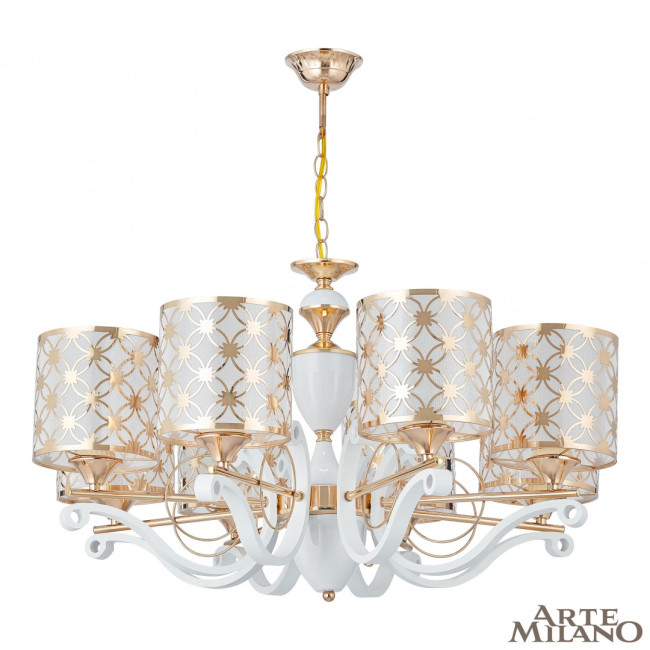 Подвесная люстра Arte Milano Florentia-3097 303097/8 Wh/Gd