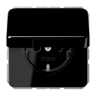 Розетка Schuko с крышкой Jung CD1520BFKLSW