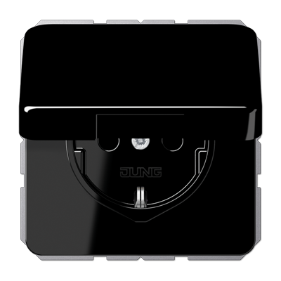 Розетка Schuko с крышкой Jung CD1520BFKLSW Розетка Schuko с крышкой Jung CD1520BFKLSW