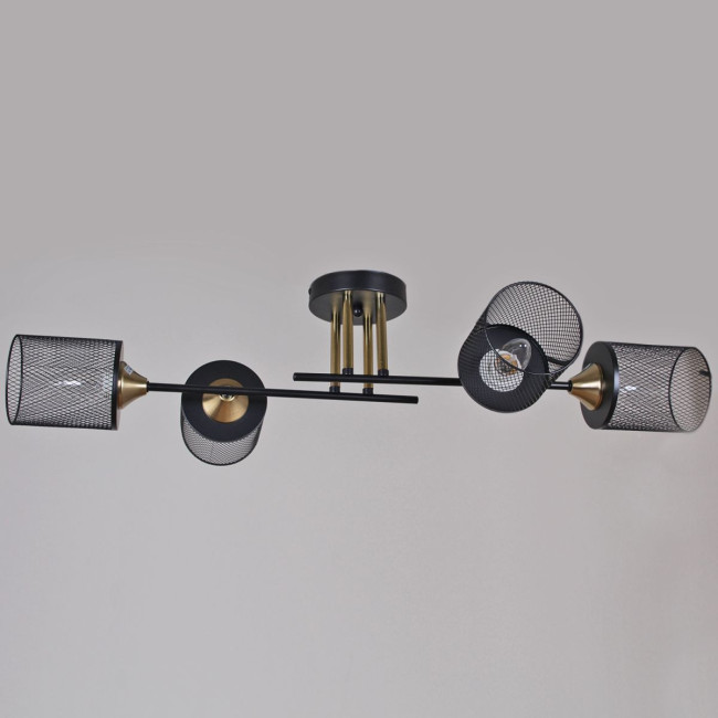 Потолочная люстра Reluce 38460-0.3-04 BK+COPPER