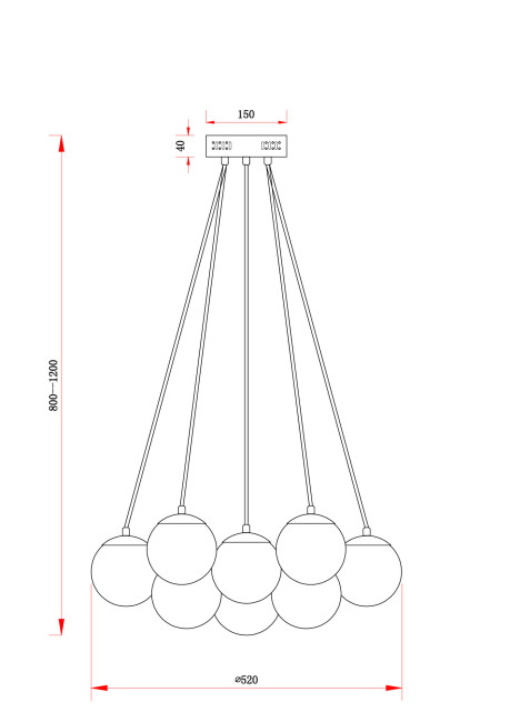 Подвесной светильник Freya Fiesta FR5231PL-13CH