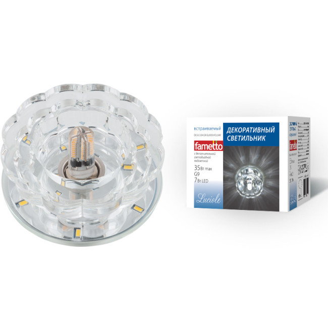 Встраиваемый светильник Fametto Luciole DLS-L124 G9 GLASSY/CLEAR UL-00000375 Встраиваемый светильник Fametto Luciole DLS-L124 G9 GLASSY/CLEAR UL-00000375