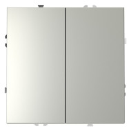 Выключатель двухклавишный Voltum S70 VLS020105 (сталь)