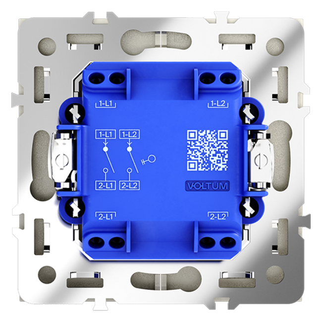 Выключатель двухклавишный Voltum S70 VLS020105 (сталь) Выключатель двухклавишный Voltum S70 VLS020105 (сталь)