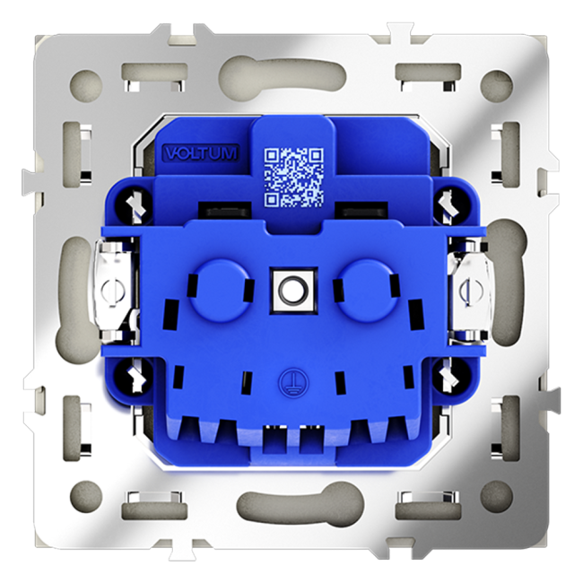 Розетка со шторками Voltum S70 VLS040205 (сталь)