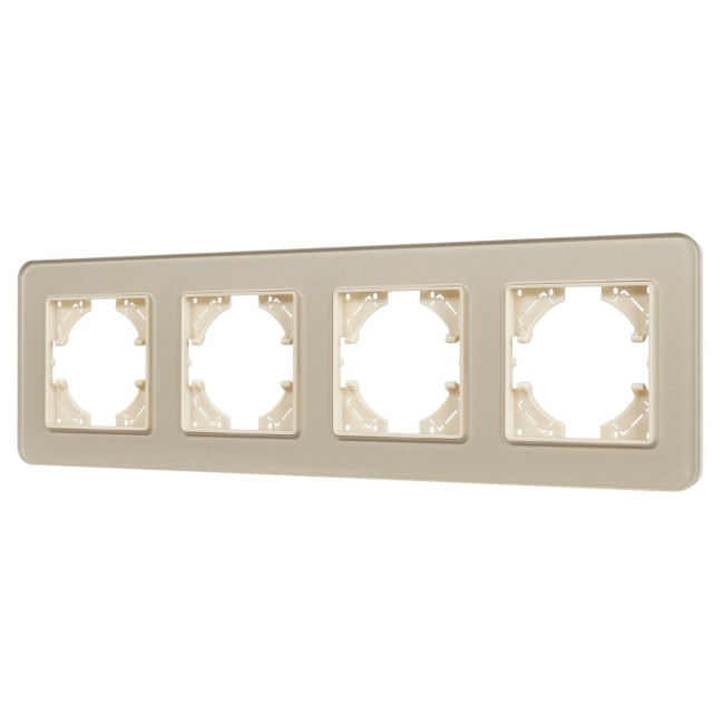 Рамка на 4 поста стеклянная Arlight FRM-OMALI-SFGS-4-GD 049719 Рамка на 4 поста стеклянная Arlight FRM-OMALI-SFGS-4-GD 049719