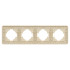 Рамка на 4 поста стеклянная Arlight FRM-OMALI-SFGS-4-GD 049719 Рамка на 4 поста стеклянная Arlight FRM-OMALI-SFGS-4-GD 049719