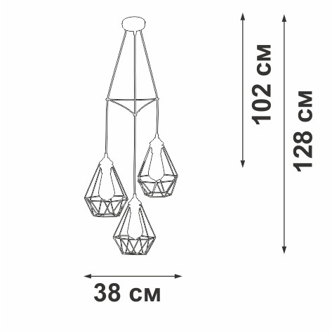 Подвесная люстра Vitaluce V28030-1/3S Подвесная люстра Vitaluce V28030-1/3S
