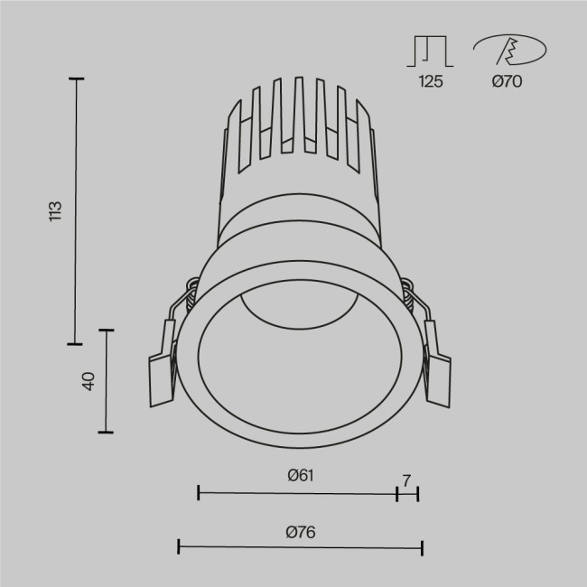 Встраиваемый светильник Maytoni Dip DL118-15W-2.7K-W Встраиваемый светильник Maytoni Dip DL118-15W-2.7K-W