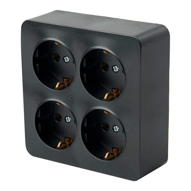 Розетка 4-местная с/з Stekker София 49510 MST16-14S-05 Розетка 4-местная с/з Stekker София 49510 MST16-14S-05