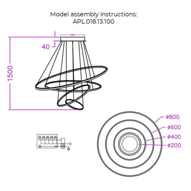 Подвесная светодиодная люстра Aployt Janina APL.018.13.100 Подвесная светодиодная люстра Aployt Janina APL.018.13.100