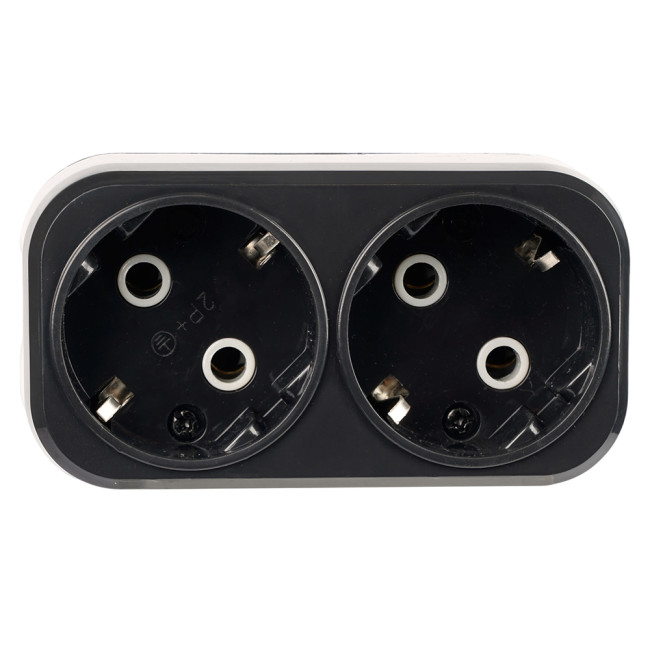 Разветвитель сетевой 2-местный Stekker 250V 16A ABS ADP16-22-20 50680 Разветвитель сетевой 2-местный Stekker 250V 16A ABS ADP16-22-20 50680