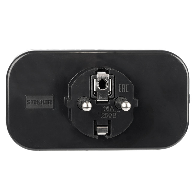 Разветвитель сетевой 2-местный Stekker 250V 16A ABS ADP16-22-20 50680 Разветвитель сетевой 2-местный Stekker 250V 16A ABS ADP16-22-20 50680