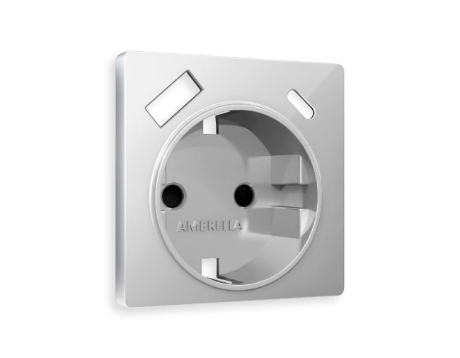 Лицевая панель для розетки с/з со шторками 2USB A+C Ambrella Volt Alfa AP4100 Лицевая панель для розетки с/з со шторками 2USB A+C Ambrella Volt Alfa AP4100