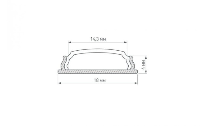 Профиль Arlight ARH-BENT-W18-2000 ANOD 023087 Профиль Arlight ARH-BENT-W18-2000 ANOD 023087