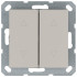 Выключатель двухклавишный для штор 10A 250V с накладкой, цвет Тауп Jasmart G3028T