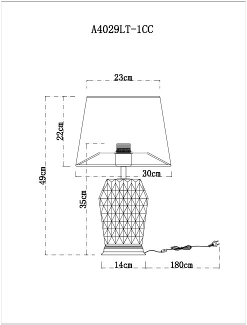 Настольная лампа Arte Lamp Murano A4029LT-1CC