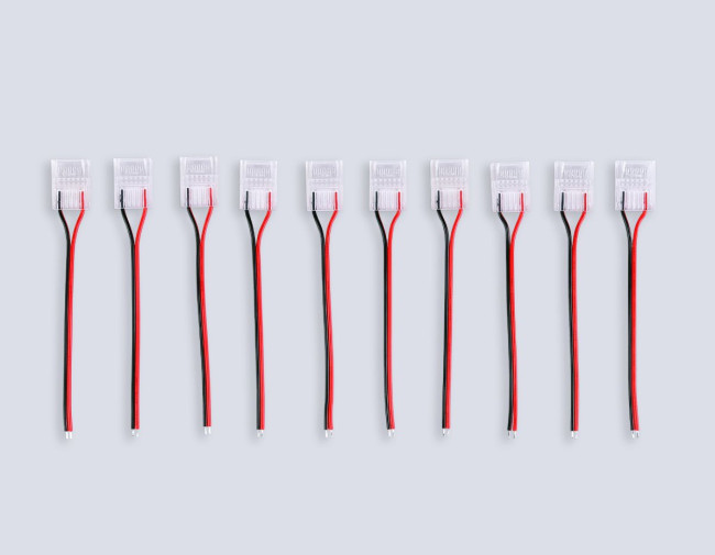 Соединитель гибкий односторонний Ambrella Light Illumination COB 12/24V для лент 12mm (2 конт.) (10шт. в комплекте) GS7378