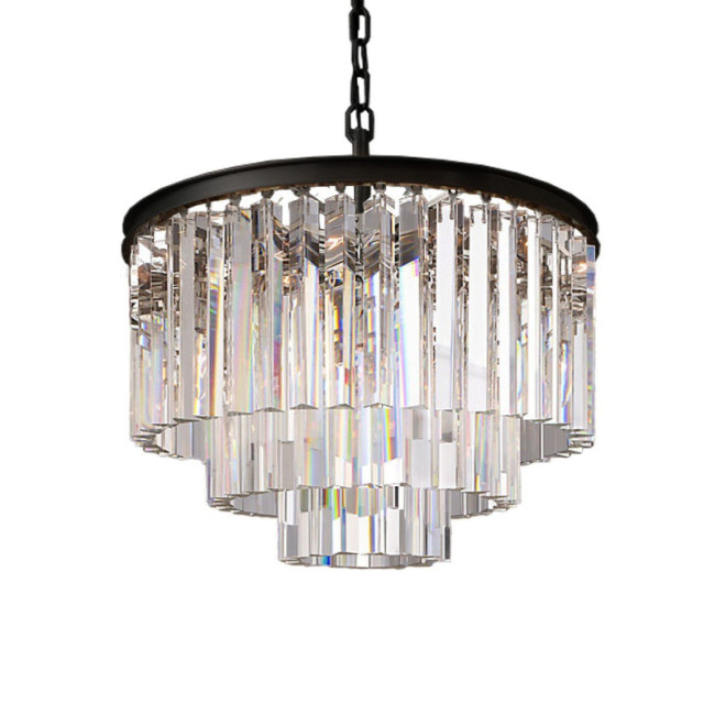 Подвесная люстра Delight Collection 1920s Odeon KR0387P-6 black/clear Подвесная люстра Delight Collection 1920s Odeon KR0387P-6 black/clear