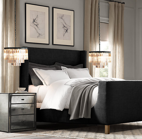 Подвесная люстра Delight Collection 1920s Odeon KR0387P-6 black/clear Подвесная люстра Delight Collection 1920s Odeon KR0387P-6 black/clear