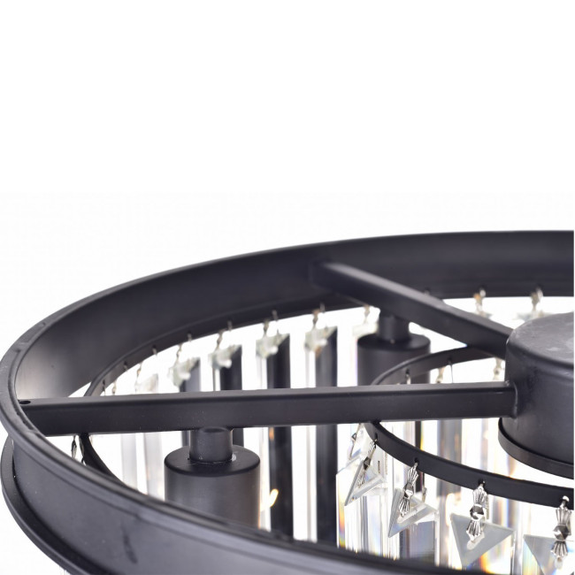 Подвесная люстра Delight Collection 1920s Odeon KR0387P-6 black/clear Подвесная люстра Delight Collection 1920s Odeon KR0387P-6 black/clear