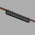 Трековый однофазный светильник Denkirs Belty grill DK5670-BK