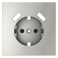 Накладка для розетки с заземлением и защитными шторками, с USB A+A Voltum S70 (сталь) VLS000905