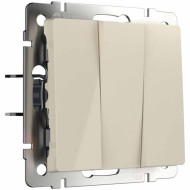 Выключатель Werkel трехклавишный слоновая кость W1130003 4690389155666