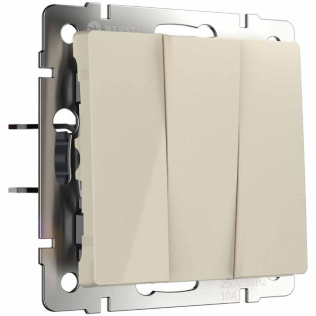 Выключатель Werkel трехклавишный слоновая кость W1130003 4690389155666 Выключатель Werkel трехклавишный слоновая кость W1130003 4690389155666