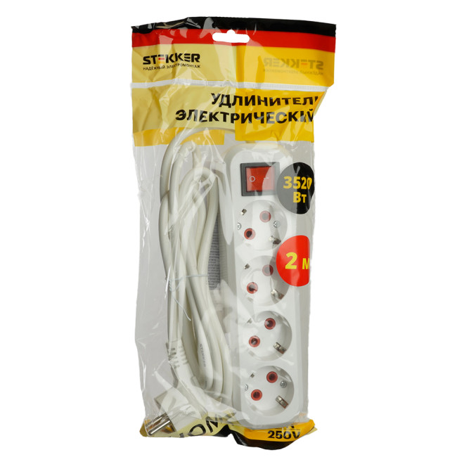 Удлинитель четырехместный Stekker Home 49358 Удлинитель четырехместный Stekker Home 49358