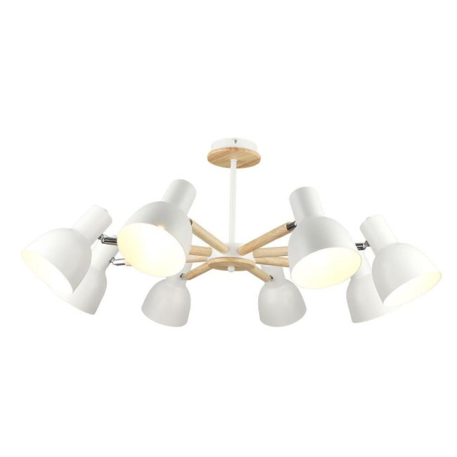 Люстра на штанге IMEX MD.4748-8-S WH+CH Люстра на штанге IMEX MD.4748-8-S WH+CH